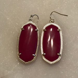 Kendra Scott Elle Maroon Earrings